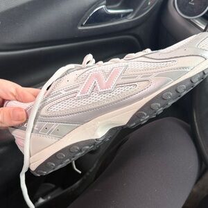 New Balance Women's Light Pink and Gray Sneakers